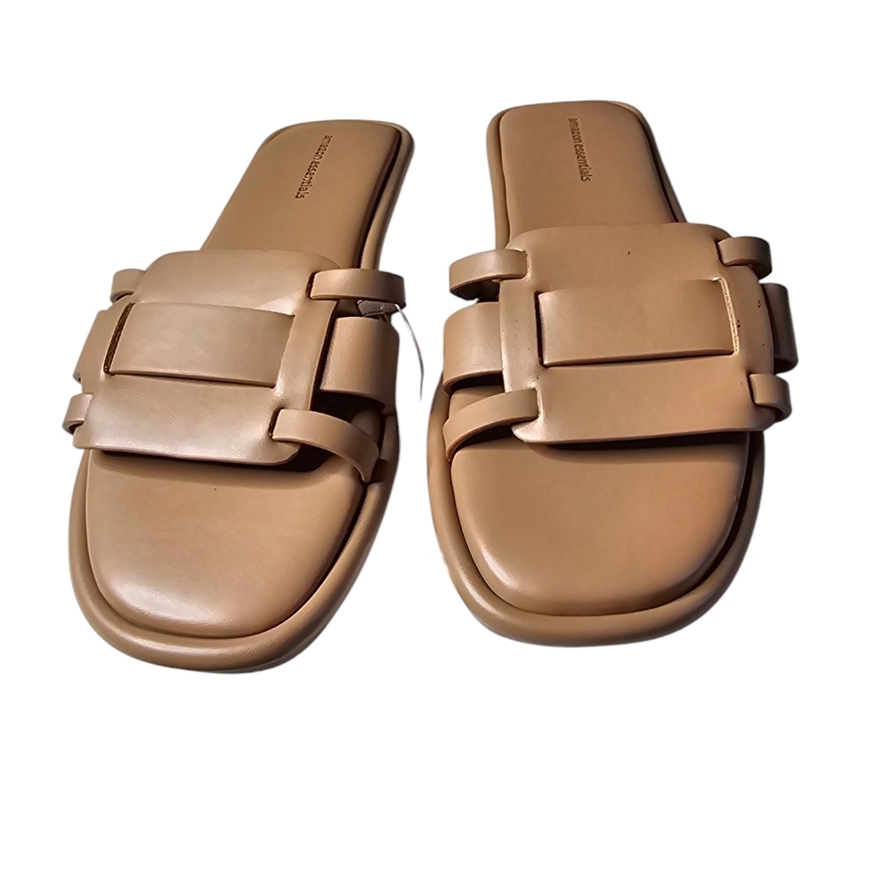 Amazon Essential Women's Tan Slide Sandals 9